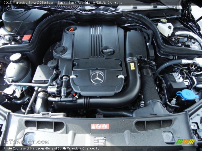 Black / Black/Red Stitch w/DINAMICA Inserts 2013 Mercedes-Benz C 250 Sport