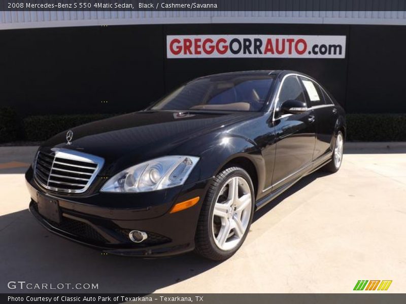 Black / Cashmere/Savanna 2008 Mercedes-Benz S 550 4Matic Sedan