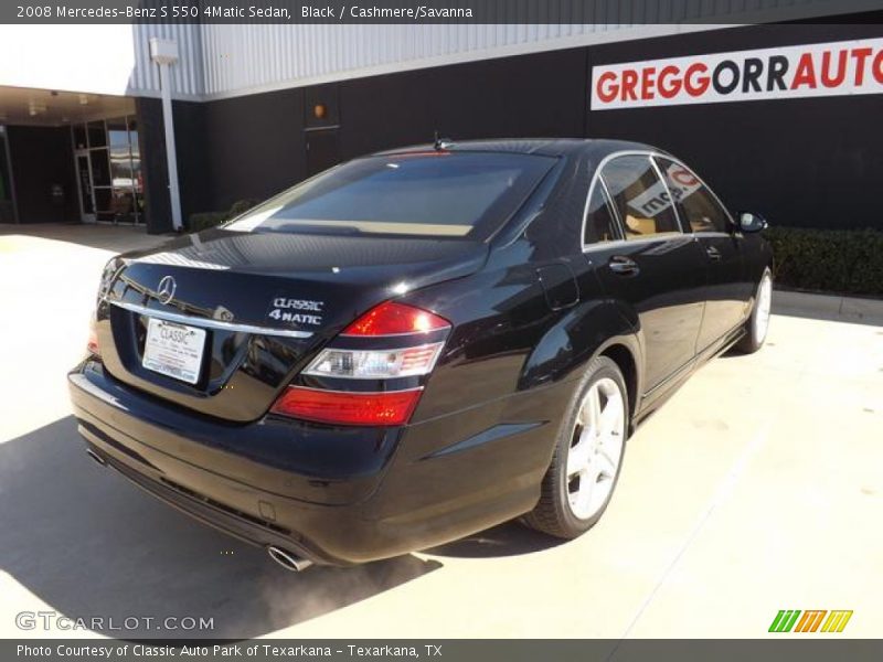 Black / Cashmere/Savanna 2008 Mercedes-Benz S 550 4Matic Sedan