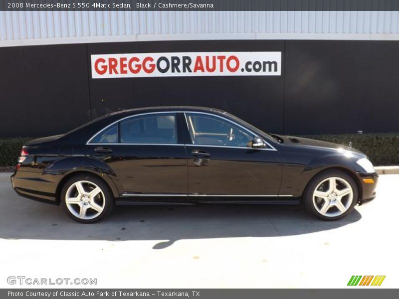 Black / Cashmere/Savanna 2008 Mercedes-Benz S 550 4Matic Sedan