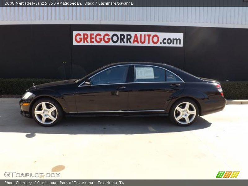 Black / Cashmere/Savanna 2008 Mercedes-Benz S 550 4Matic Sedan