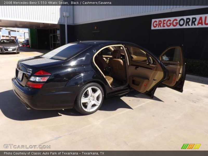 Black / Cashmere/Savanna 2008 Mercedes-Benz S 550 4Matic Sedan