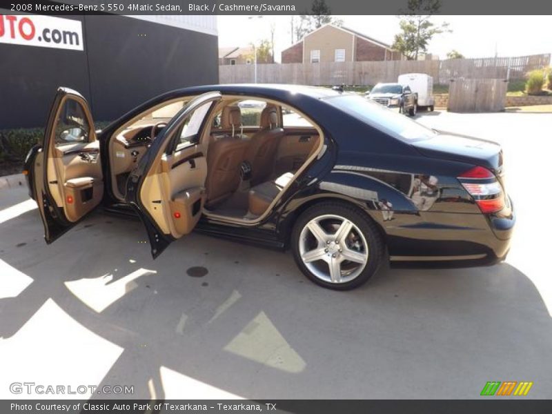 Black / Cashmere/Savanna 2008 Mercedes-Benz S 550 4Matic Sedan