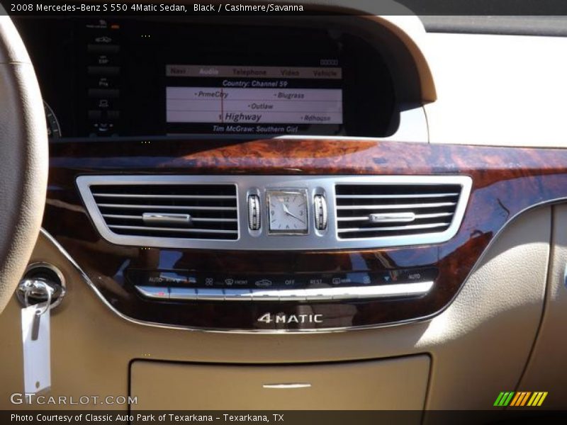Black / Cashmere/Savanna 2008 Mercedes-Benz S 550 4Matic Sedan