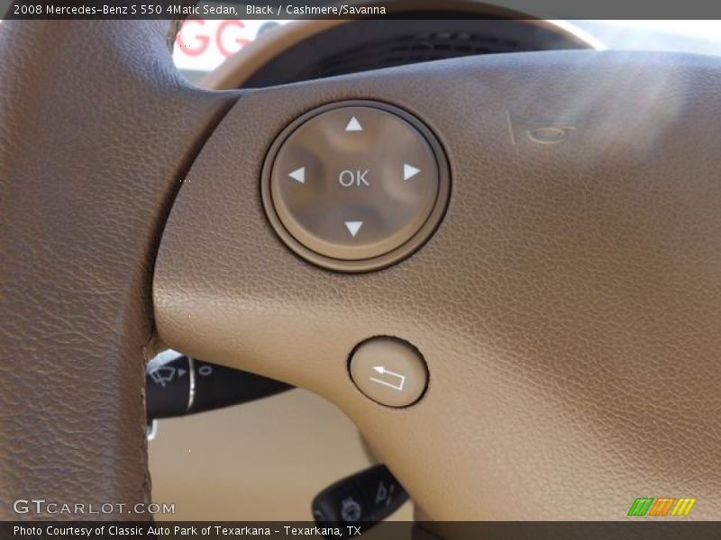 Black / Cashmere/Savanna 2008 Mercedes-Benz S 550 4Matic Sedan