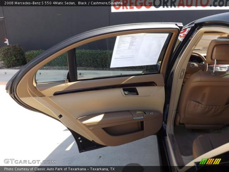 Black / Cashmere/Savanna 2008 Mercedes-Benz S 550 4Matic Sedan