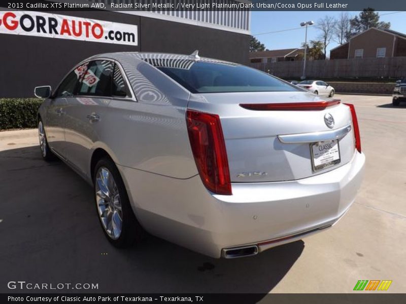Radiant Silver Metallic / Very Light Platinum/Dark Urban/Cocoa Opus Full Leather 2013 Cadillac XTS Platinum AWD