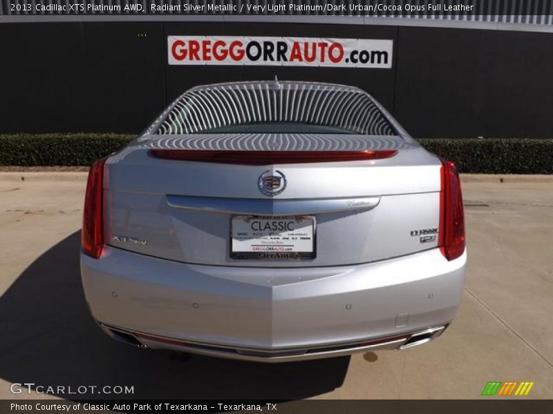 Radiant Silver Metallic / Very Light Platinum/Dark Urban/Cocoa Opus Full Leather 2013 Cadillac XTS Platinum AWD