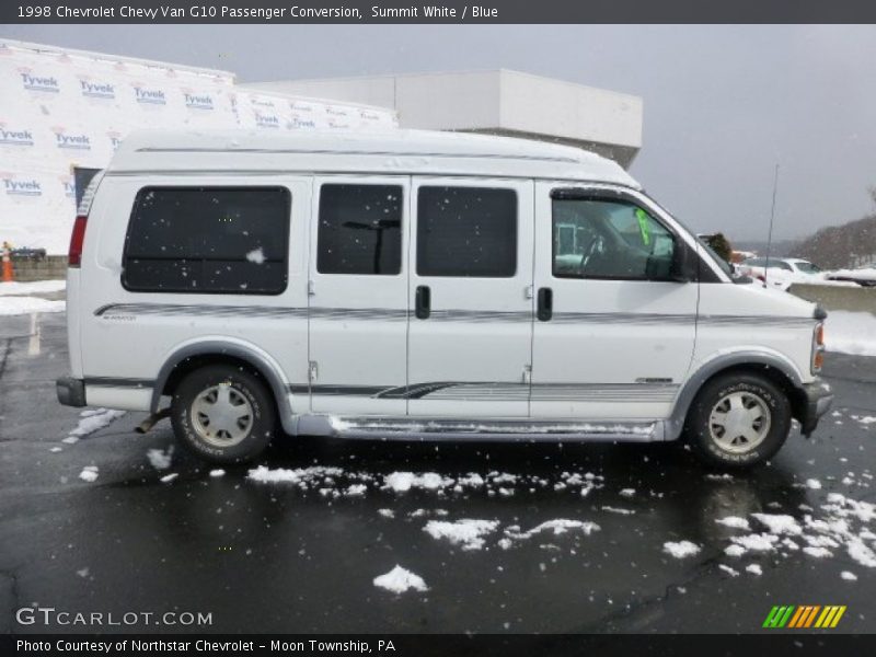 Summit White / Blue 1998 Chevrolet Chevy Van G10 Passenger Conversion