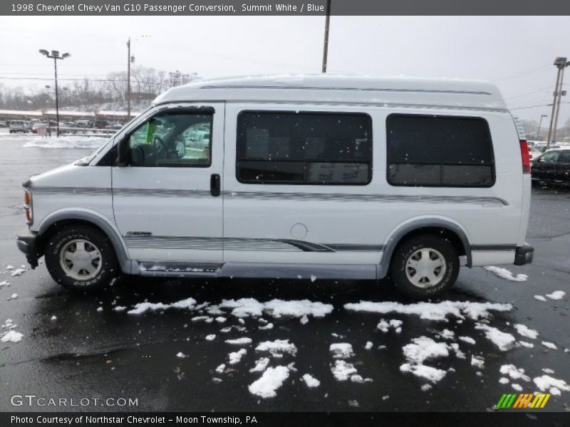Summit White / Blue 1998 Chevrolet Chevy Van G10 Passenger Conversion
