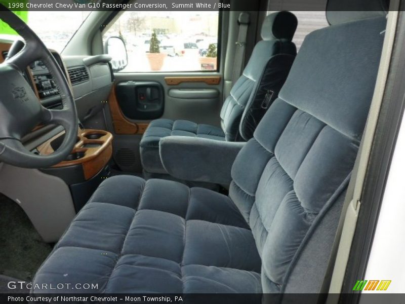 Summit White / Blue 1998 Chevrolet Chevy Van G10 Passenger Conversion