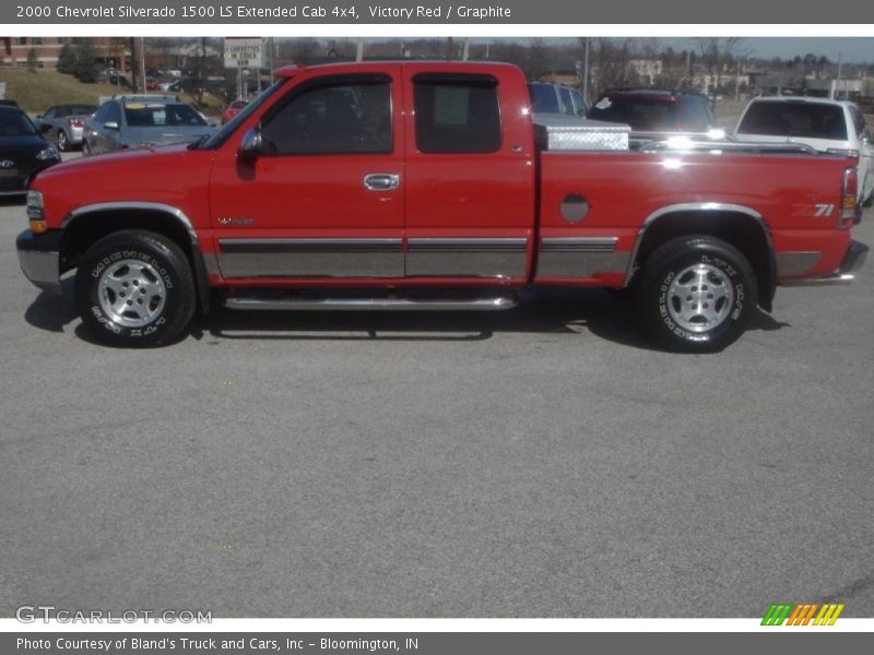 Victory Red / Graphite 2000 Chevrolet Silverado 1500 LS Extended Cab 4x4