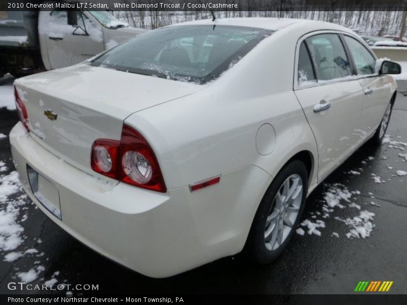 White Diamond Tricoat / Cocoa/Cashmere 2010 Chevrolet Malibu LTZ Sedan