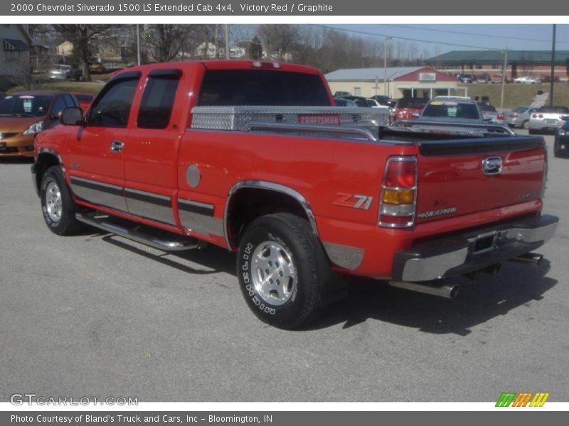 Victory Red / Graphite 2000 Chevrolet Silverado 1500 LS Extended Cab 4x4