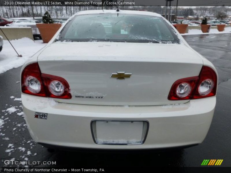 White Diamond Tricoat / Cocoa/Cashmere 2010 Chevrolet Malibu LTZ Sedan