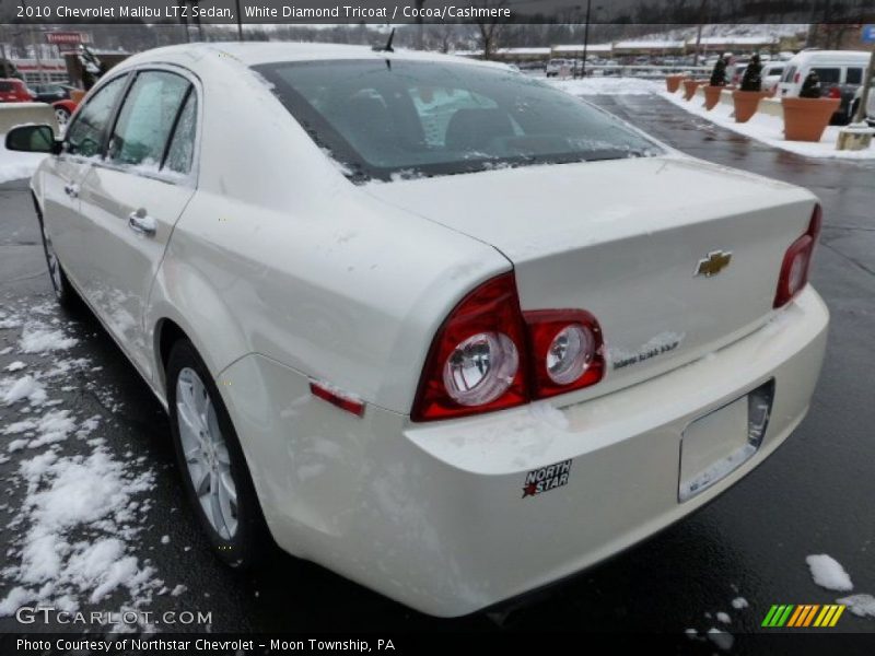 White Diamond Tricoat / Cocoa/Cashmere 2010 Chevrolet Malibu LTZ Sedan