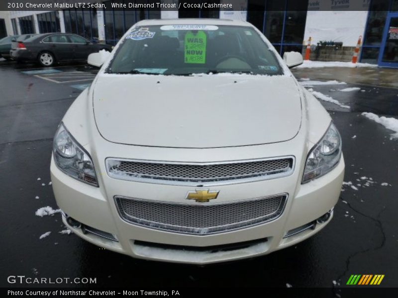White Diamond Tricoat / Cocoa/Cashmere 2010 Chevrolet Malibu LTZ Sedan
