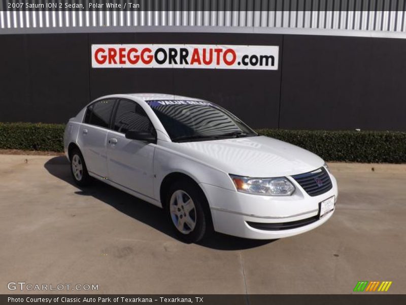 Polar White / Tan 2007 Saturn ION 2 Sedan