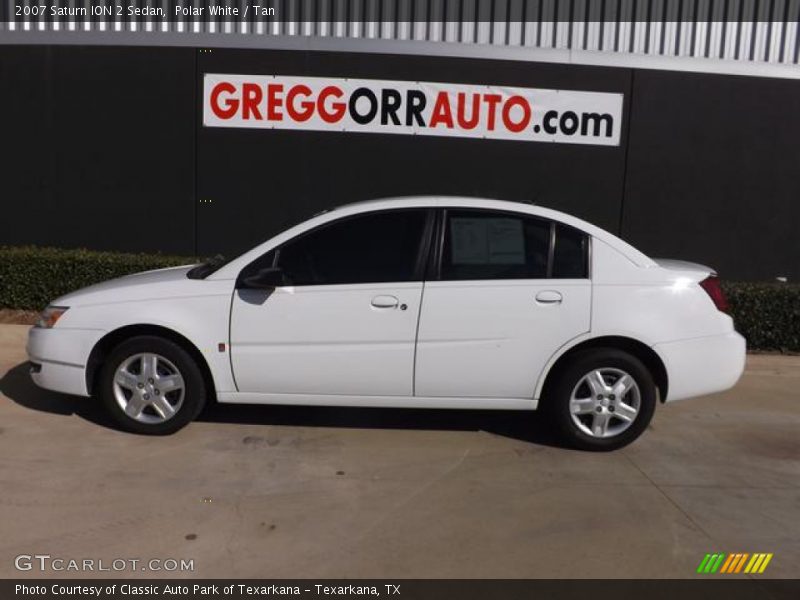 Polar White / Tan 2007 Saturn ION 2 Sedan