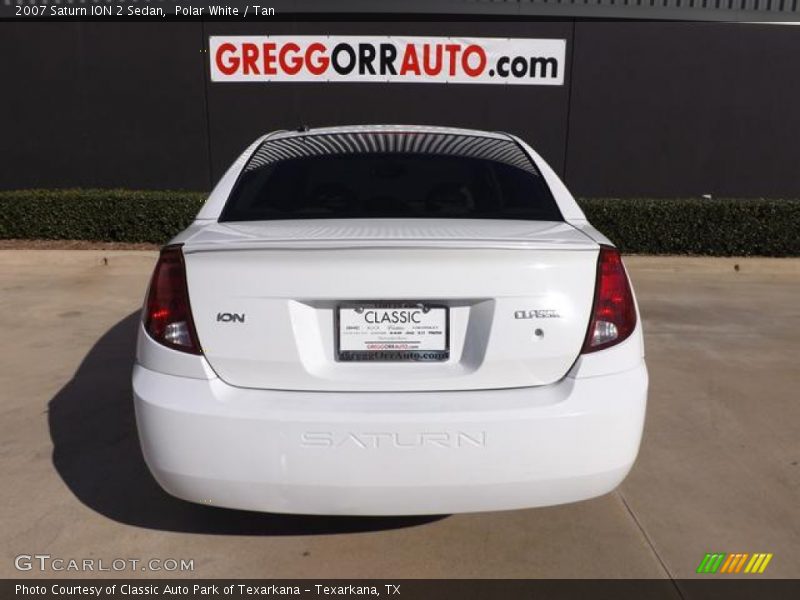 Polar White / Tan 2007 Saturn ION 2 Sedan