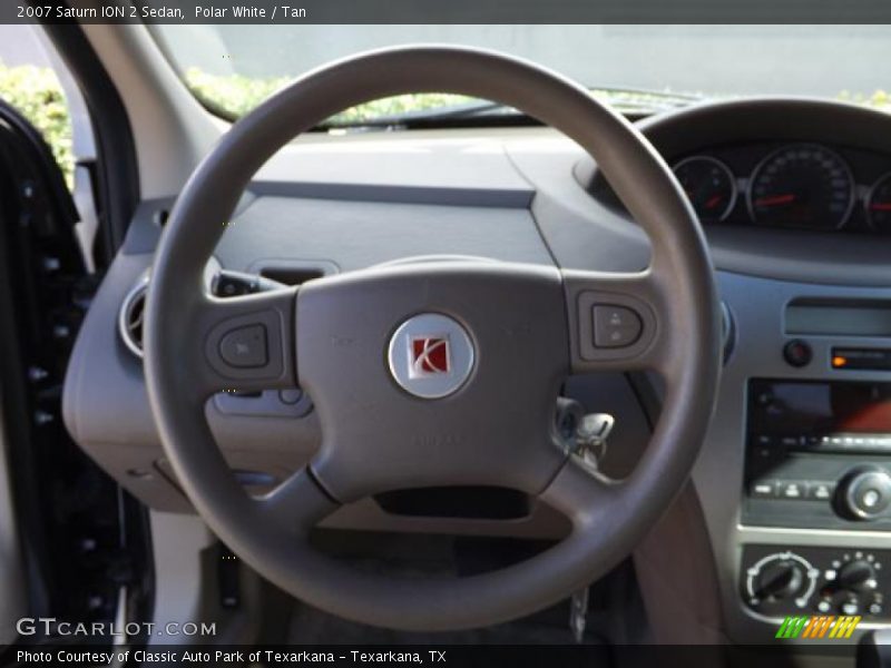 Polar White / Tan 2007 Saturn ION 2 Sedan