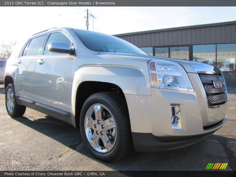Champagne Silver Metallic / Brownstone 2013 GMC Terrain SLT