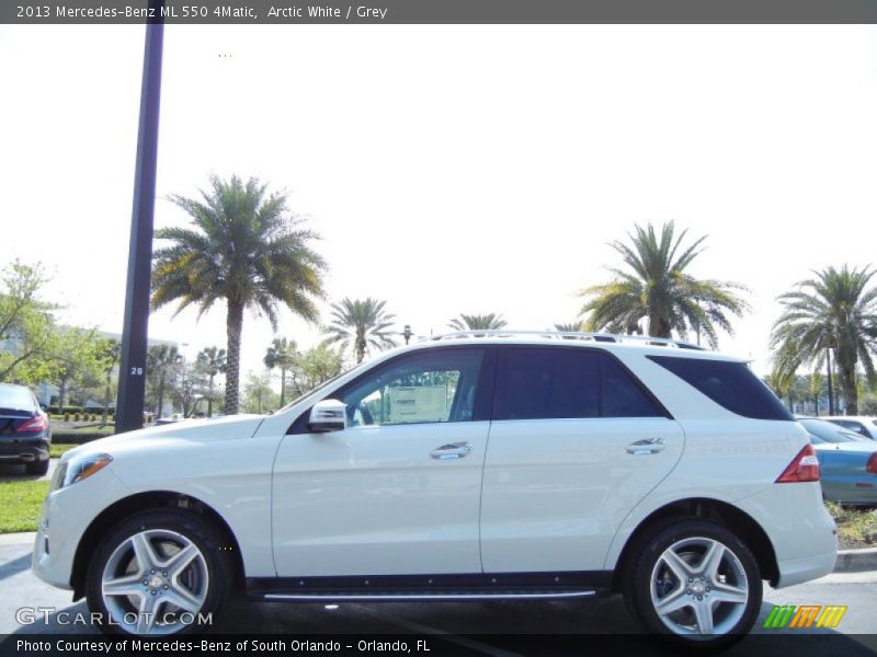 Arctic White / Grey 2013 Mercedes-Benz ML 550 4Matic
