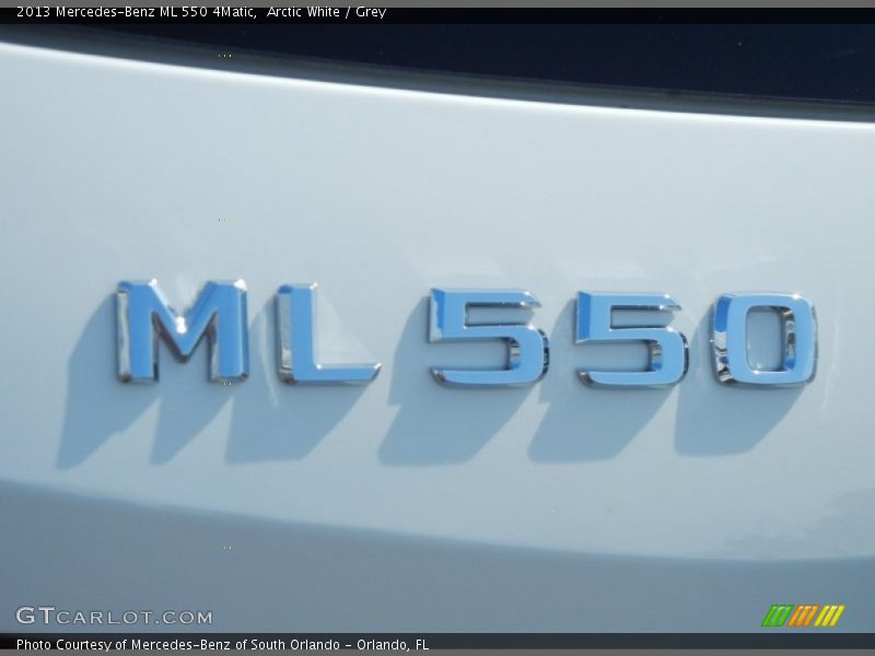 Arctic White / Grey 2013 Mercedes-Benz ML 550 4Matic