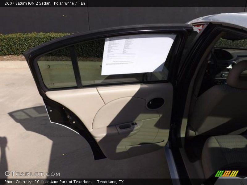 Polar White / Tan 2007 Saturn ION 2 Sedan