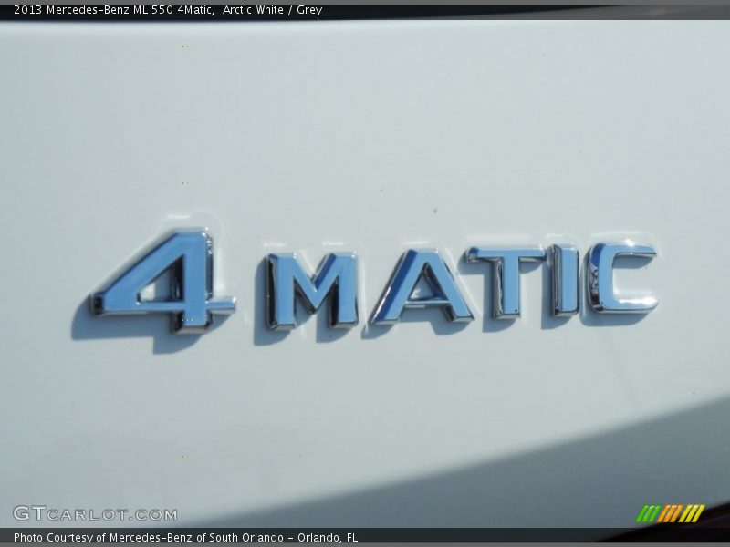 Arctic White / Grey 2013 Mercedes-Benz ML 550 4Matic