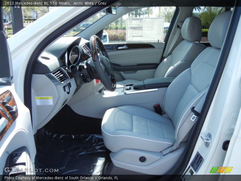 Arctic White / Grey 2013 Mercedes-Benz ML 550 4Matic