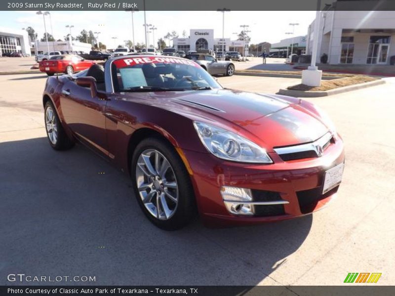 Ruby Red / Black 2009 Saturn Sky Roadster