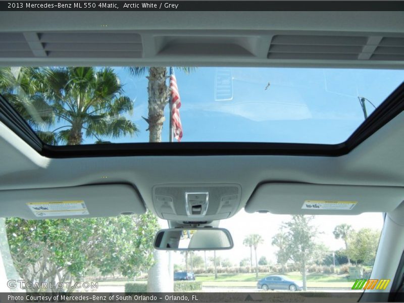 Arctic White / Grey 2013 Mercedes-Benz ML 550 4Matic