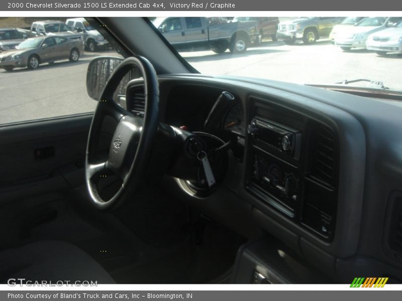 Victory Red / Graphite 2000 Chevrolet Silverado 1500 LS Extended Cab 4x4