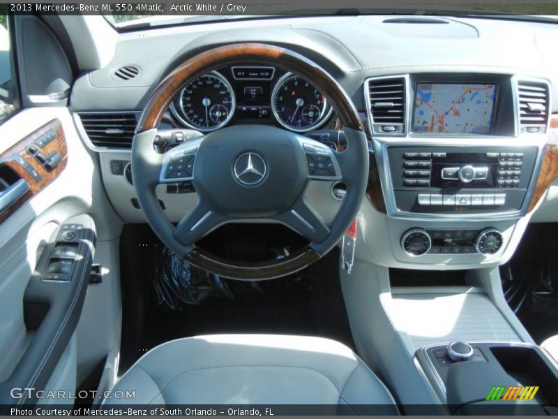 Arctic White / Grey 2013 Mercedes-Benz ML 550 4Matic