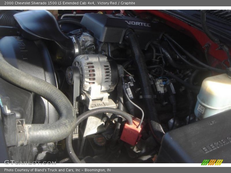 Victory Red / Graphite 2000 Chevrolet Silverado 1500 LS Extended Cab 4x4
