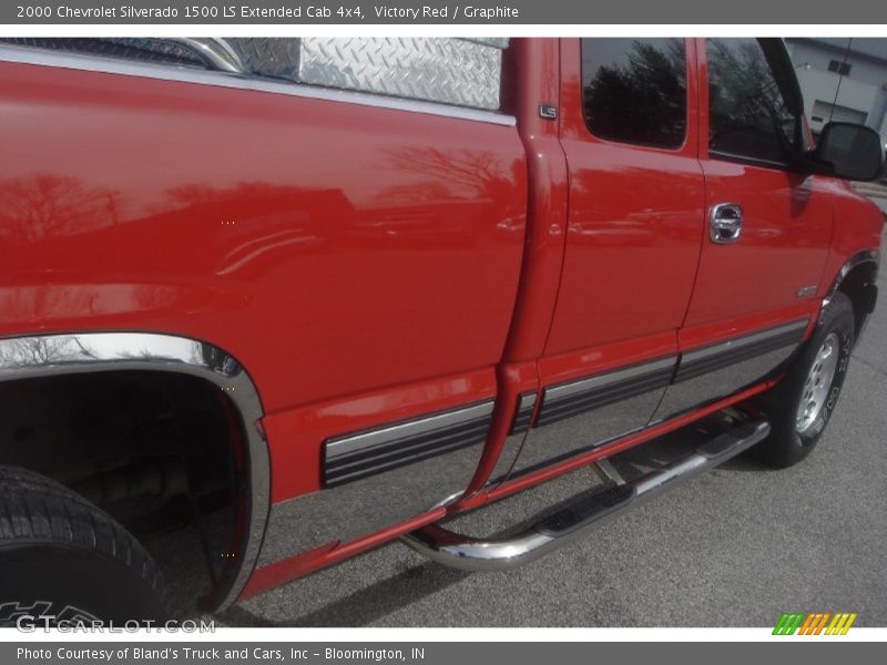 Victory Red / Graphite 2000 Chevrolet Silverado 1500 LS Extended Cab 4x4