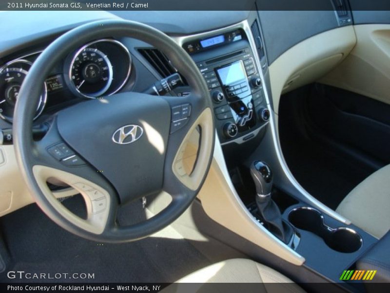 Venetian Red / Camel 2011 Hyundai Sonata GLS
