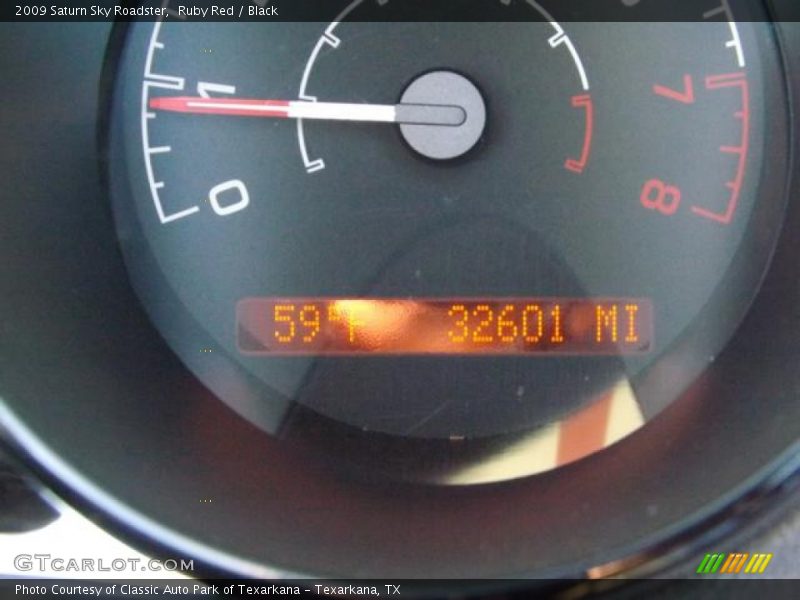 Ruby Red / Black 2009 Saturn Sky Roadster