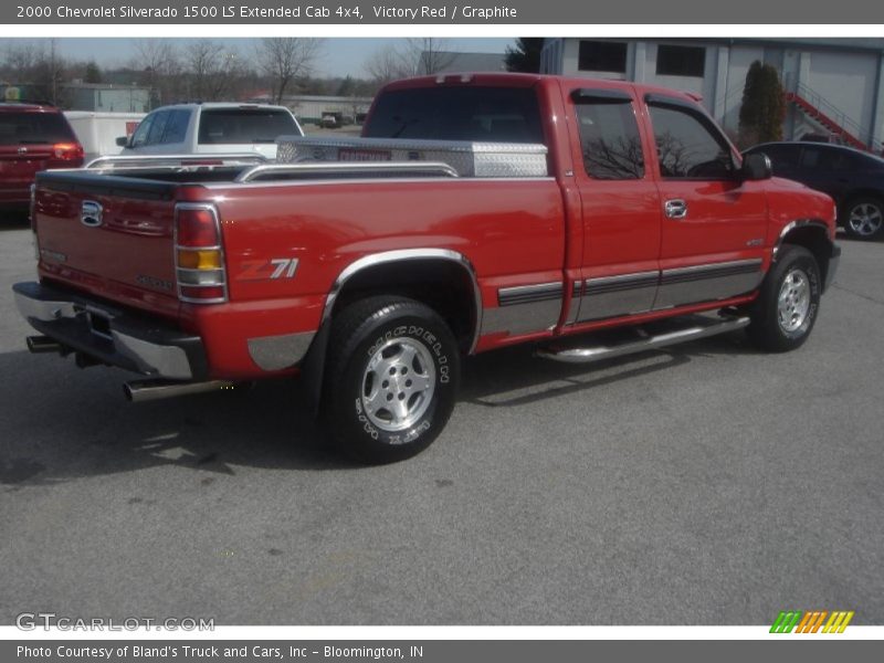 Victory Red / Graphite 2000 Chevrolet Silverado 1500 LS Extended Cab 4x4