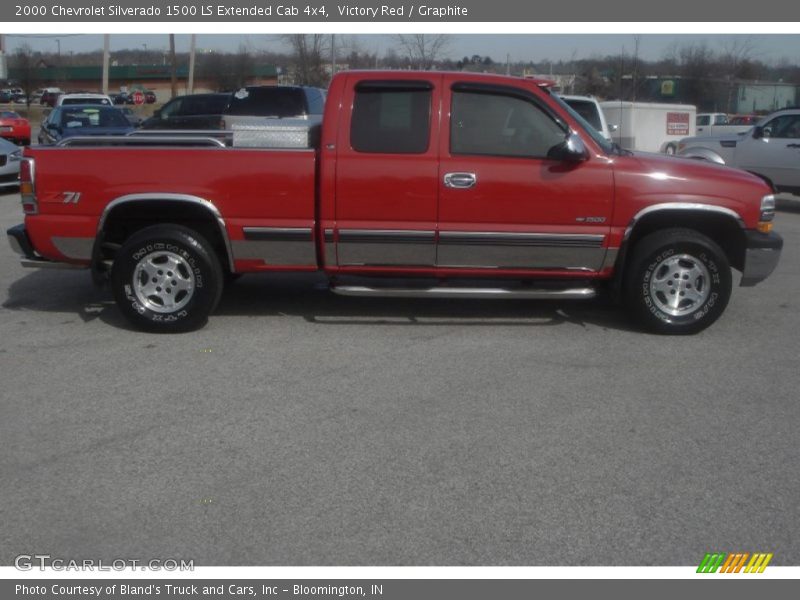 Victory Red / Graphite 2000 Chevrolet Silverado 1500 LS Extended Cab 4x4