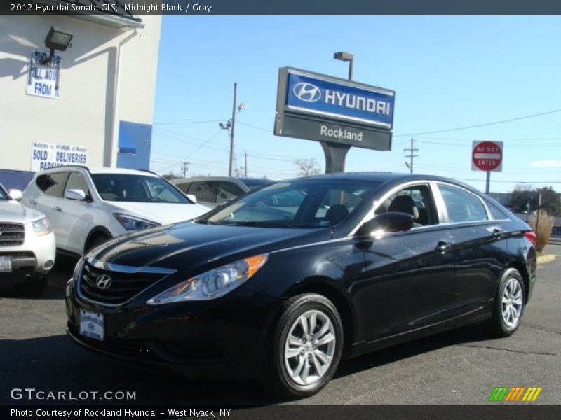 Midnight Black / Gray 2012 Hyundai Sonata GLS