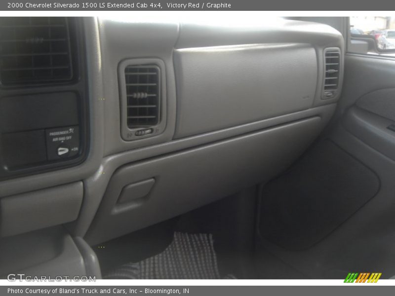 Victory Red / Graphite 2000 Chevrolet Silverado 1500 LS Extended Cab 4x4