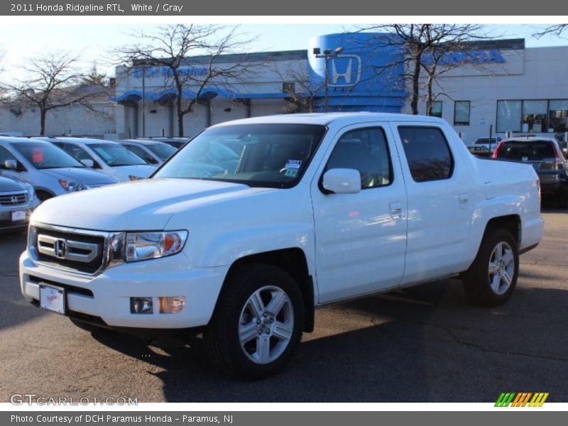 White / Gray 2011 Honda Ridgeline RTL