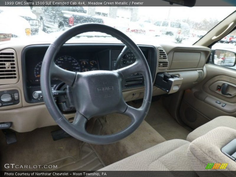  1999 Sierra 1500 SLE Extended Cab 4x4 Pewter Interior