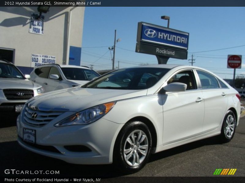 Shimmering White / Camel 2012 Hyundai Sonata GLS