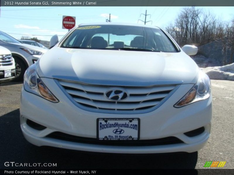 Shimmering White / Camel 2012 Hyundai Sonata GLS