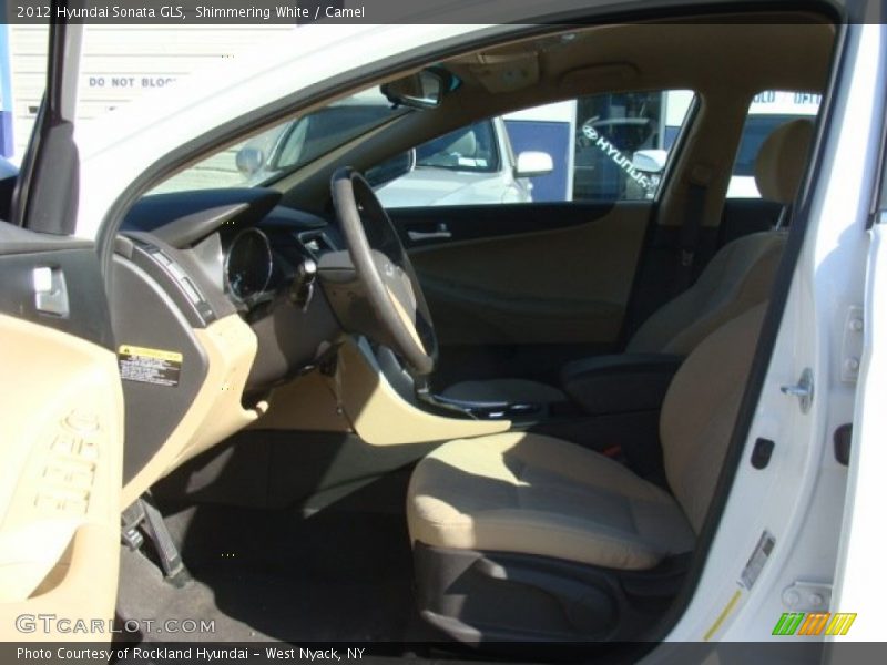 Shimmering White / Camel 2012 Hyundai Sonata GLS