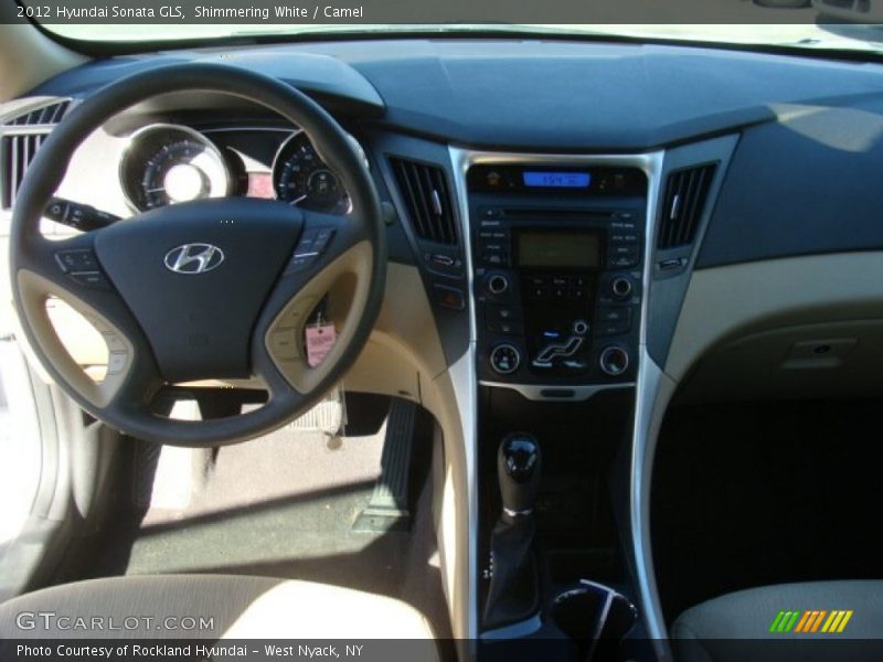 Shimmering White / Camel 2012 Hyundai Sonata GLS