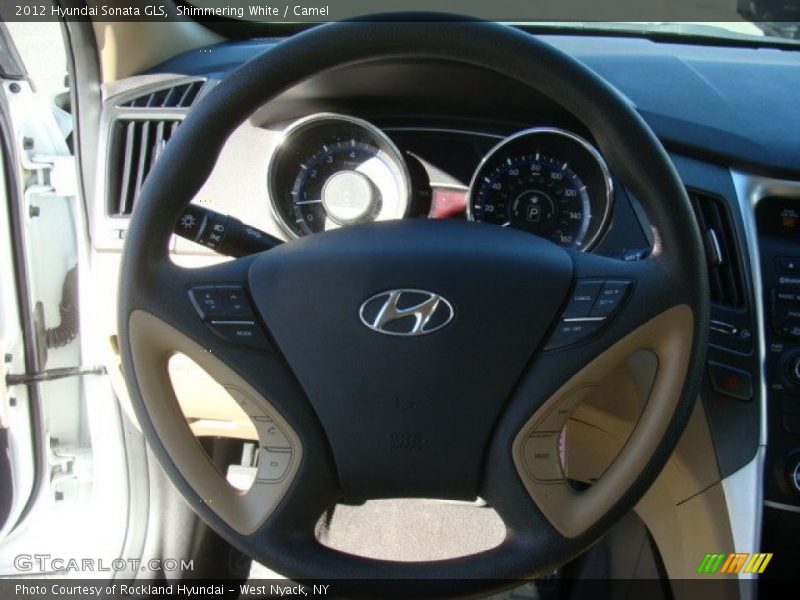 Shimmering White / Camel 2012 Hyundai Sonata GLS